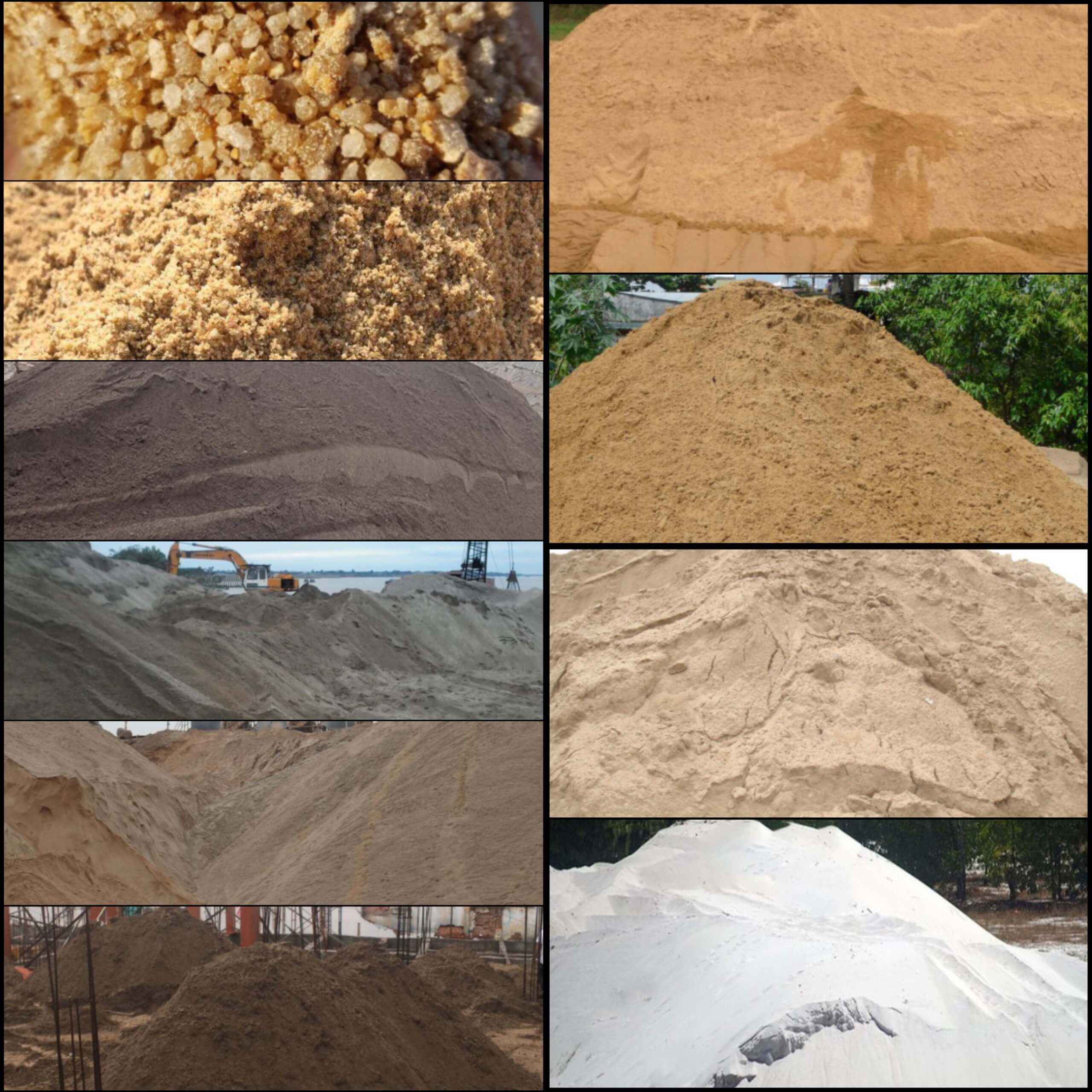 Bảng giá vật tư cát xây dựng, các loại cát trong xây dựng hiện nay.